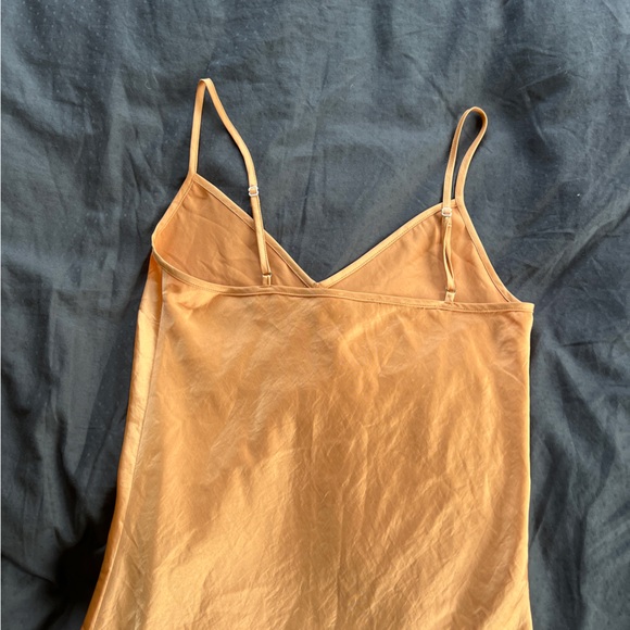 Aritzia orange satin midi dress, size xxs - Picture 2 of 3